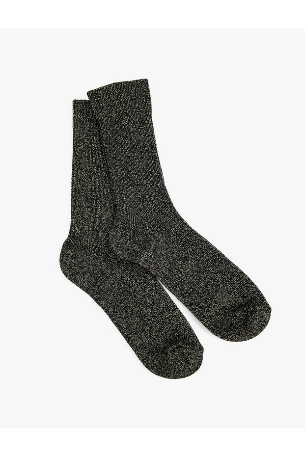 Long Socket Socks Sparkling Soft Textured