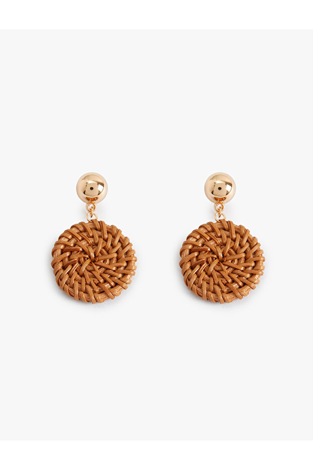 Geometric Straw Earrings - Dangle