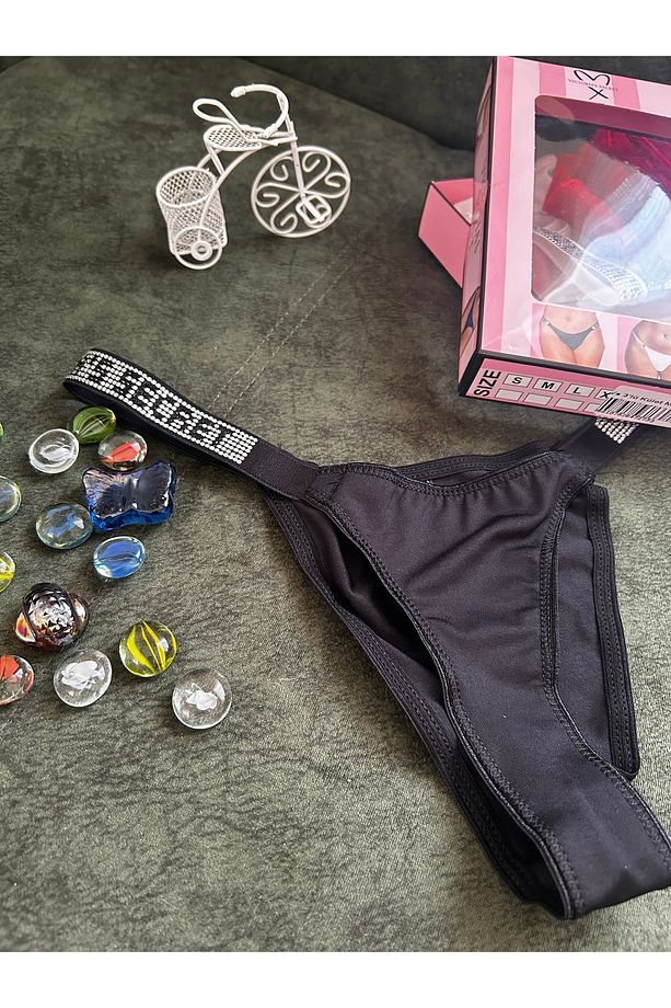 Taşlı Victoria String Tanga - 1