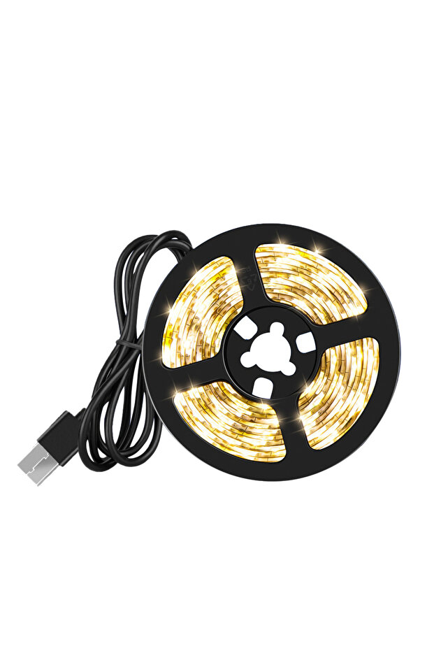 شريط إضاءة LED بطول 5 أمتار، غير مقاوم للماء، أبيض دافئ، يعمل بمنفذ USB، 5 فولت، لتزيين حفلات الزفاف ورمضان 2023، غرف النوم والخزائن