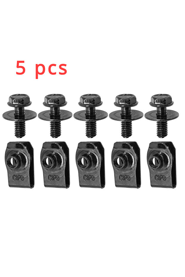 5pcs 6MM Auto U-Clip Self-Tapping M6 Engine Hood Chassis Cover Protective Body Bumper Fender Lini...