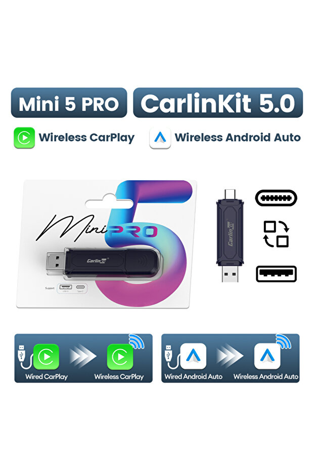CarlinKit Genuine CarlinKit Mini5 Pro 2air CarlinKit 5.0 &4 Wireless CarPlay Wireless Android Auto B