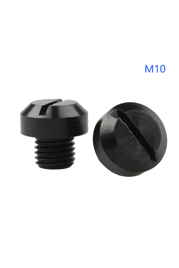 Black 2Pcs M10 Anti-Rust Motorcycle CNC Aluminum Rear view Mirror Hole Plugs Screws Rearview Mirror