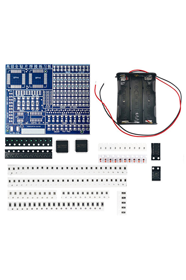 أجزاء مكونات SMD/SMT لوحة تدريب اللحام مجموعات المشروعات الإلكترونية مجموعة اللحام DIY تدريب المهارات