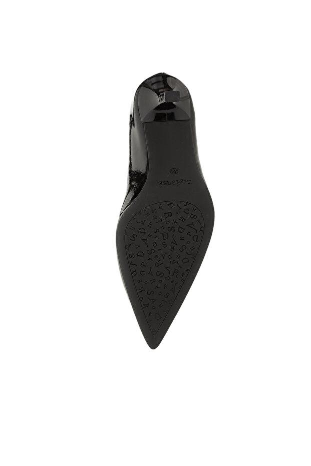 Siyah Deri Stiletto - 5