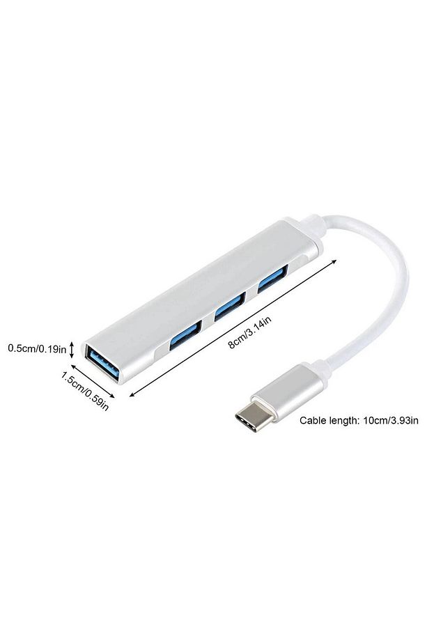 Type-c 4in1 Hub Adaptör Usb 3.0 Çoğaltıcı - 3