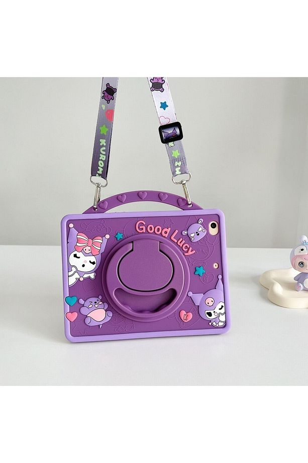 Samsung Galaxy Tab A9 Plus X210 X213 X215 X217 Kılıf Cute Dolls Standlı Eğlenceli 3D Karekterli Çocu - 3