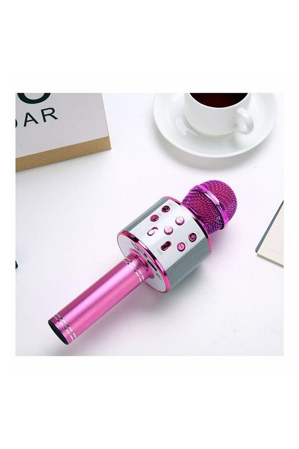 Bluetooth Kareoke Mikrofon Pembe Mcf-10 - 3