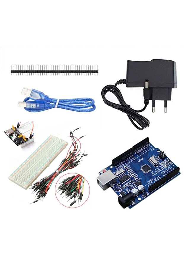 Robotik Kodlama Arduino Temel Seviye Elektronik Başlangıç Seti - Kutulu MB-102 Breadboard Güç Kartı - 2