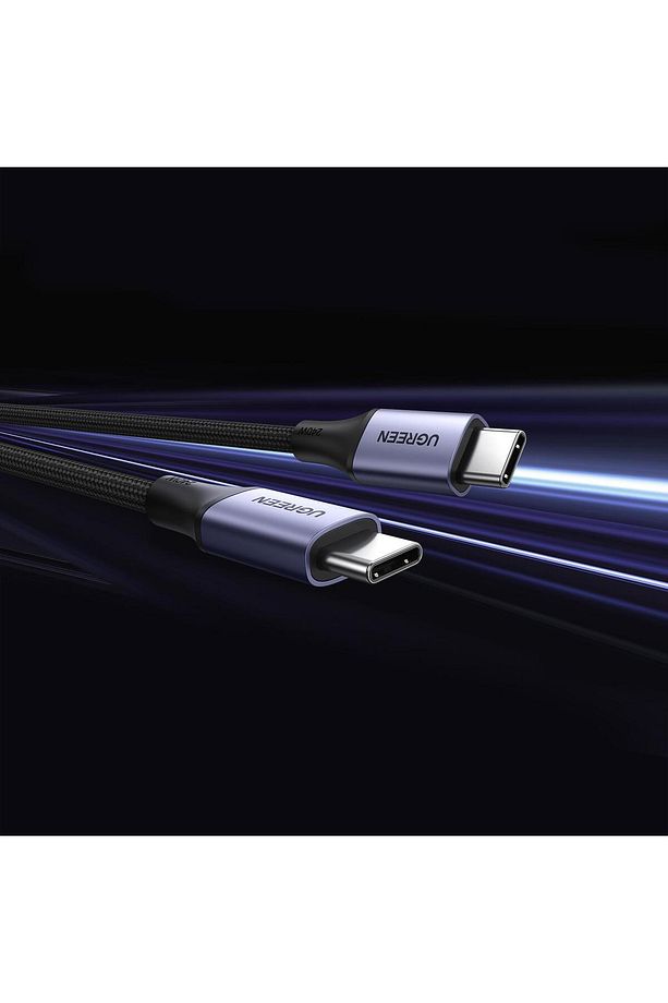 USB-C 240W Örgülü Hızlı Şarj Kablosu, 2 Metre, Siyah - 90440 - 4
