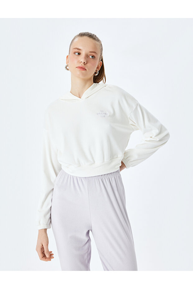 Long Sleeve Comfortable Fit Hooded Fleece Pajama Top