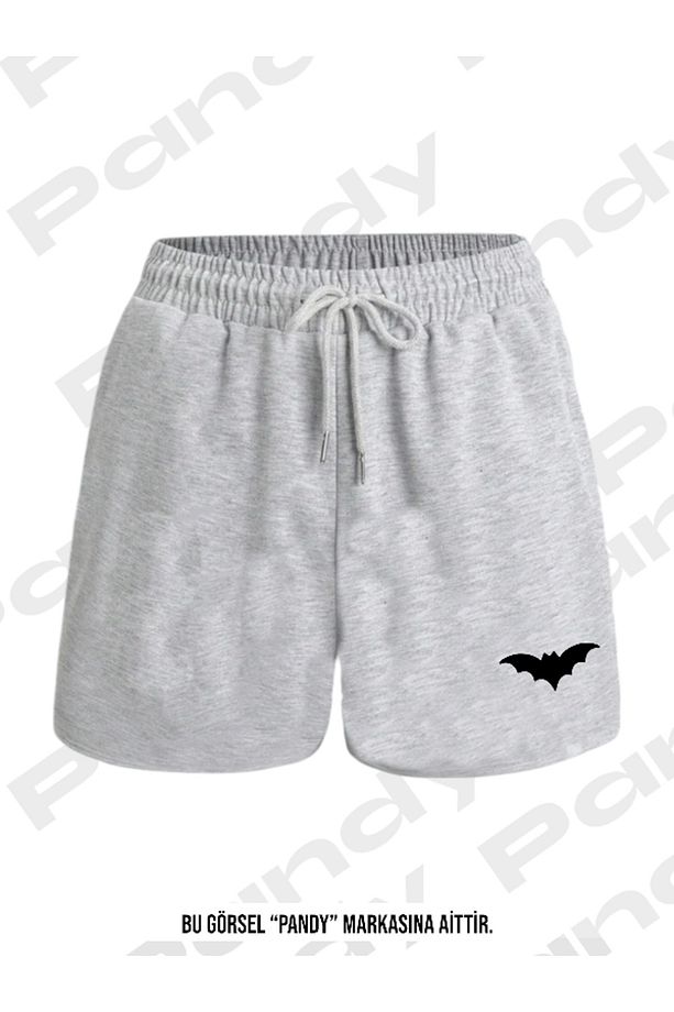 Unisex Yarasa Baskılı Renkli Basic Şort - 1