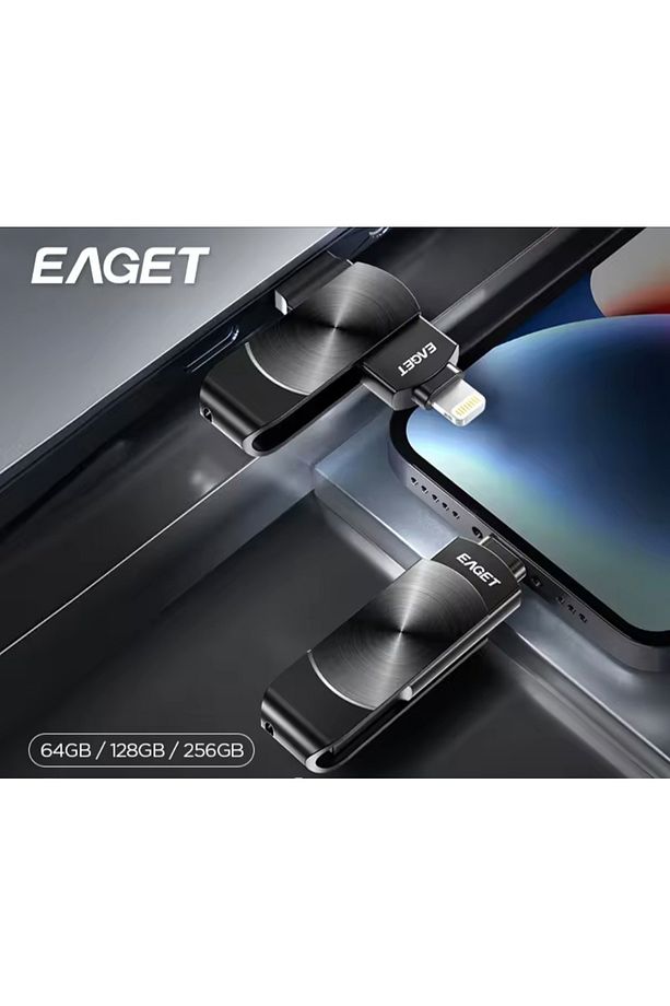 İ66 256gb. Mfi Apple Lisanslı Iphone Lightning Ve Usb 3.2 Süper Hızlı Otg Çift Giriş Flash Bellek - 6