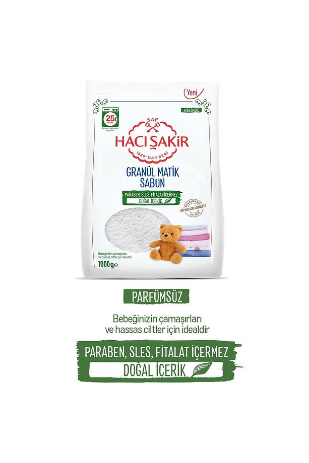 Granül Matik Bebekler Ve Hassas Ciltler Için Çamaşır Deterjanı 1000 gr 2 Adet - 3