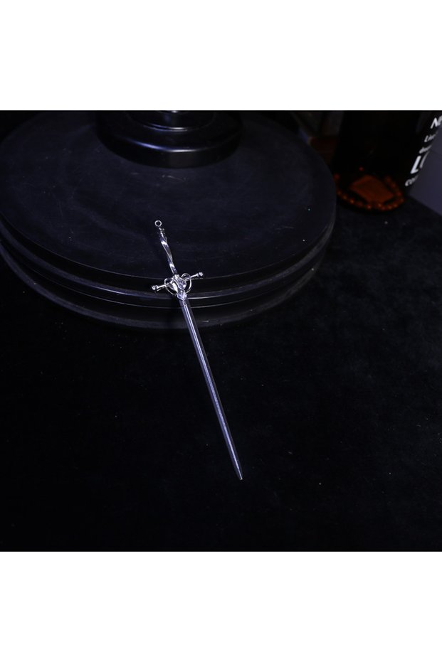 Silvery Personalized Metal Sword Women's Hairpin Hair Clip Creative Hair Stick Dly Punk Style Hair S