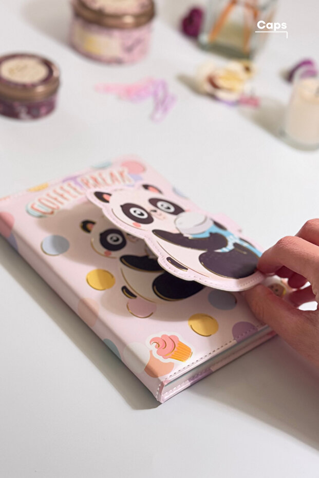 دفتر ملاحظات متعدد الأغراض على شكل باندا - 256 ورقة، خطوط، مربعات، مخطط، صفحات فارغة - 2