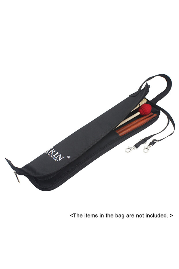 black Drum Stick Bag Case Water-resistant Portable Storage 600D Stick Bag Carrying Strap Drumsticks