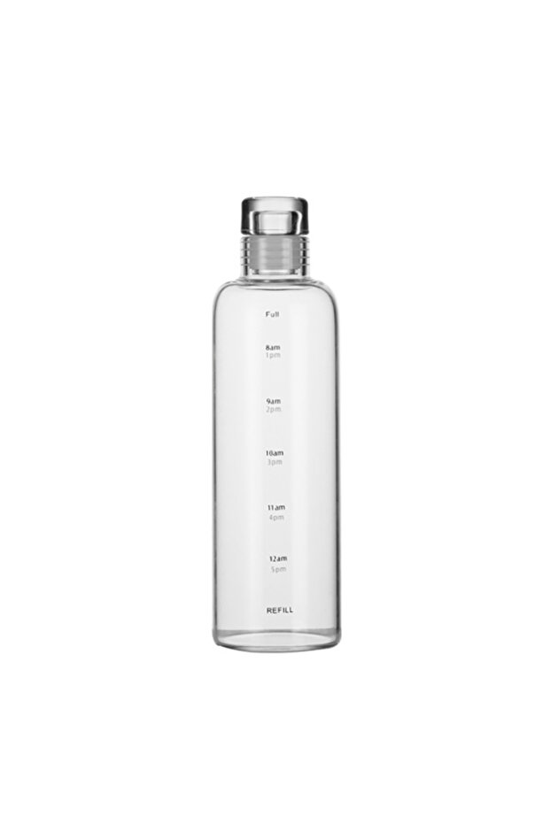 500ml Clear 500ml Transparent Plastic Water Bottle Time Marker Creative Large Capacity Leakproof Mil