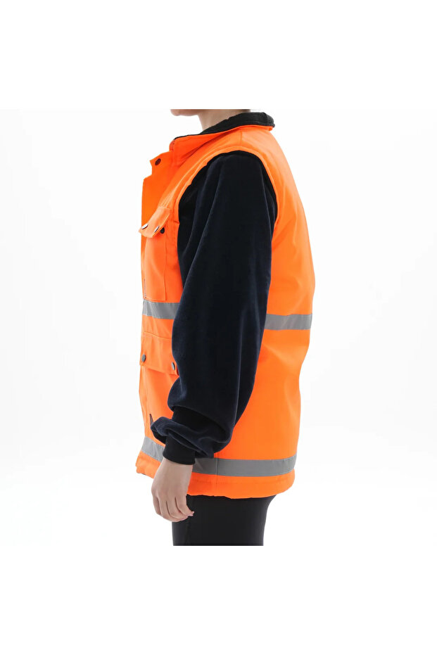 معطف مهندس من الصوف البرتقالي - 2