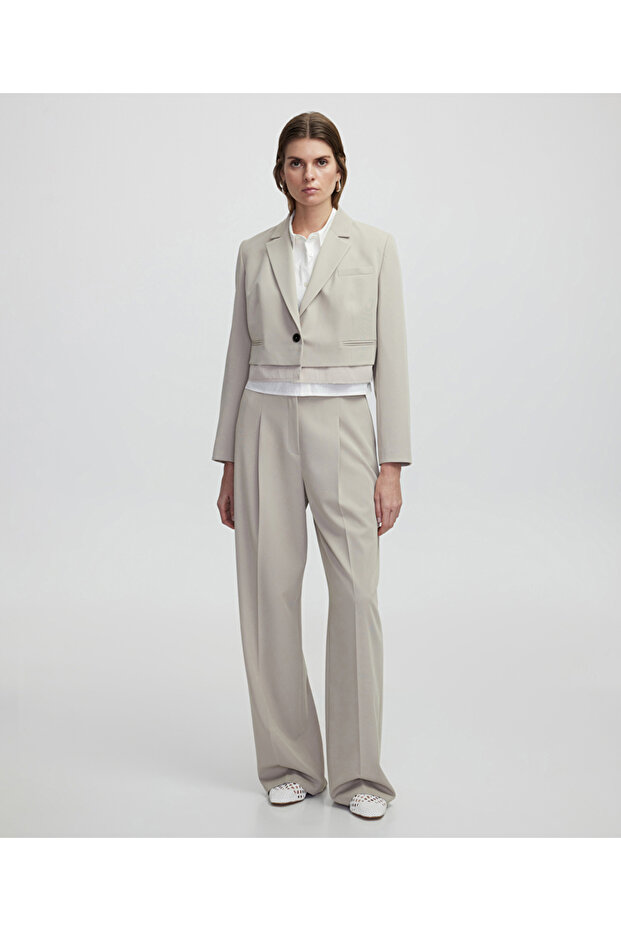 Kumaş mix blazer - 6