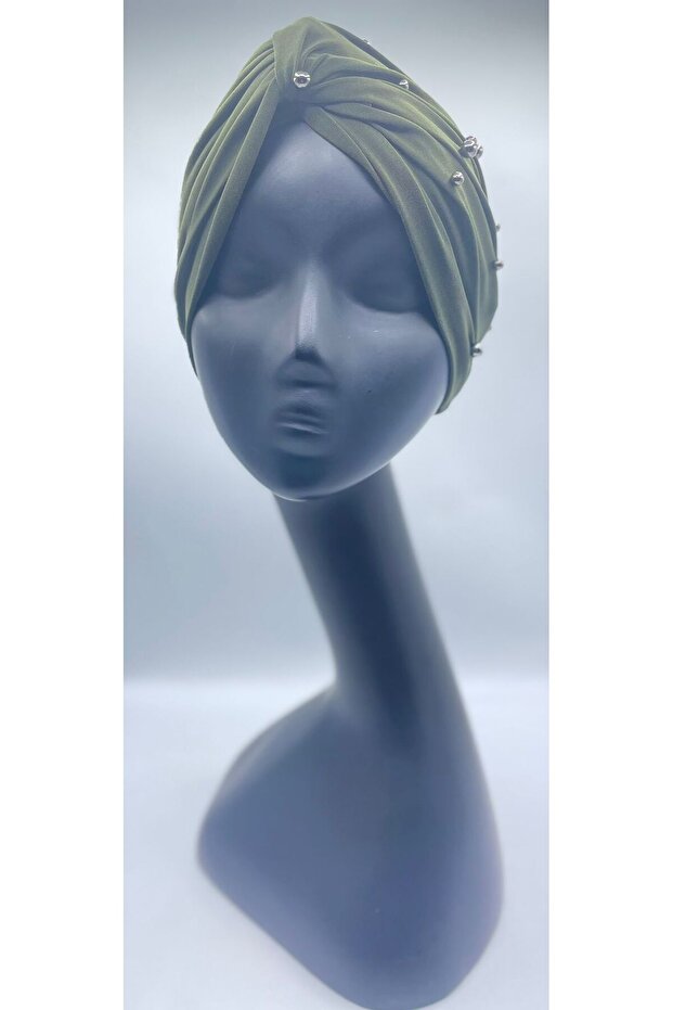 İncili Dolama Bone - Haki - 4
