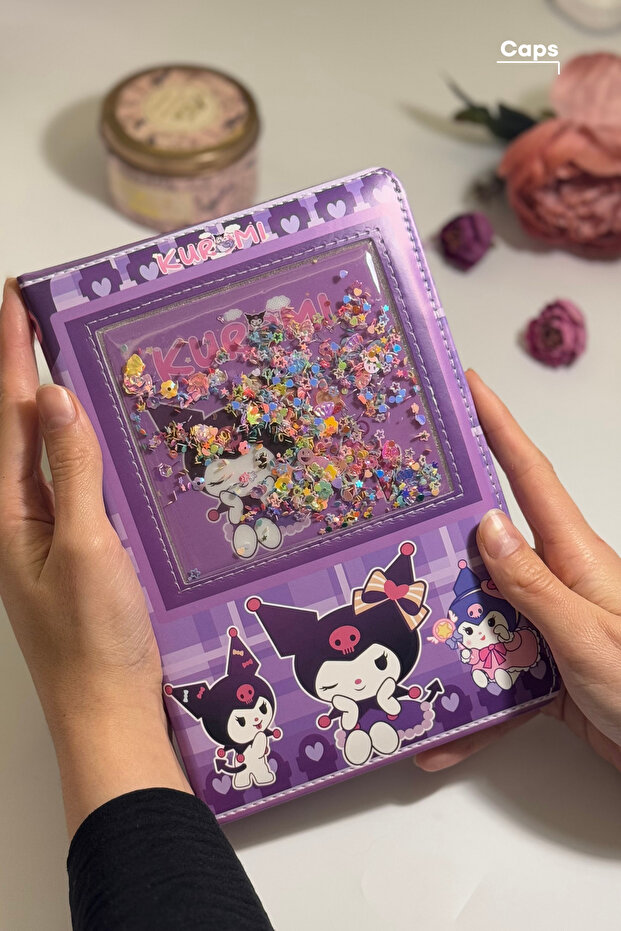 دفتر ملاحظات مخطط باللون الأرجواني من Kuromi - 160 صفحة
