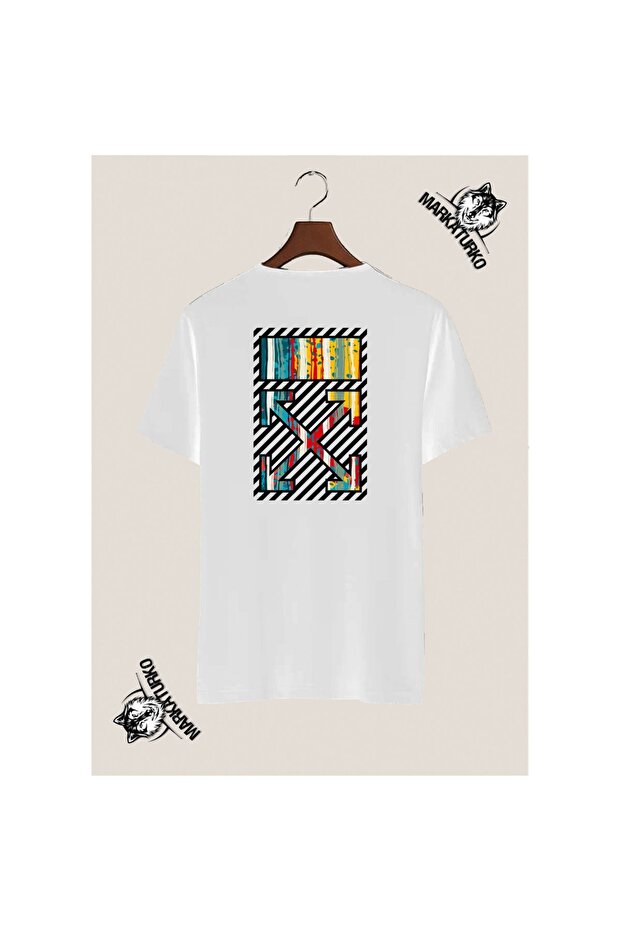 Street Style Special Design Back Printed Cotton Combed Unisex T-Shirt 5050-62B