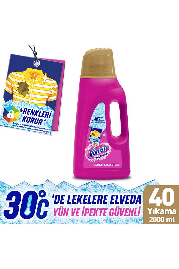 Kosla Multipower Renkliler Için 2000 ml Sıvı Leke Çıkarıcı Deterjan Güçlendirici - 1