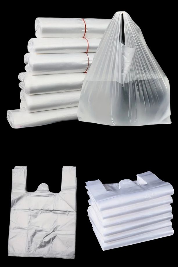 1 Kg 28x50 Cm ( 180-200 Adet ) Şeffaf Orta Boy Hışır Poşet Market Manav Poşeti - 3
