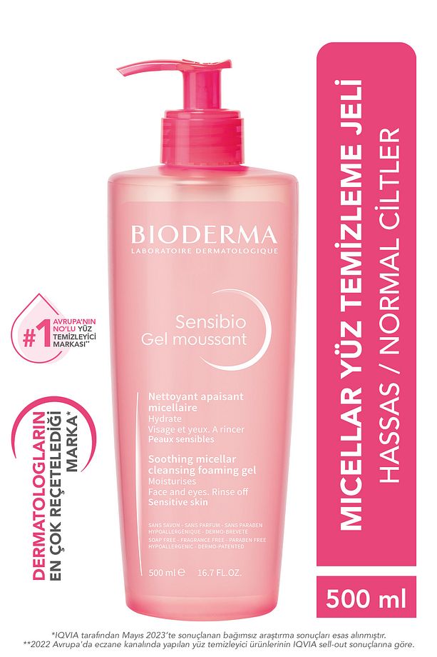 Hassas ve Normal Ciltler 500 ml H2O Micellar Makyaj Temizleme Suyu & 500 ml Temizleme Jeli 2'li Set - 4