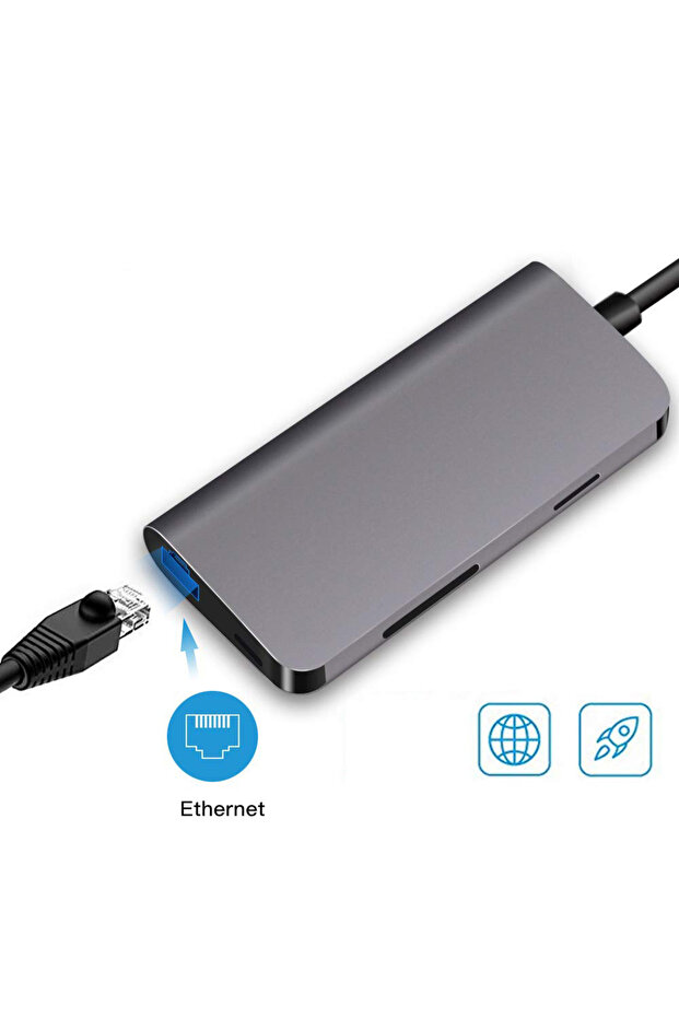 Type-C – 8in1 USB 3.0/HDMI/3.1/RJ45 CDG-CNV40 - 4