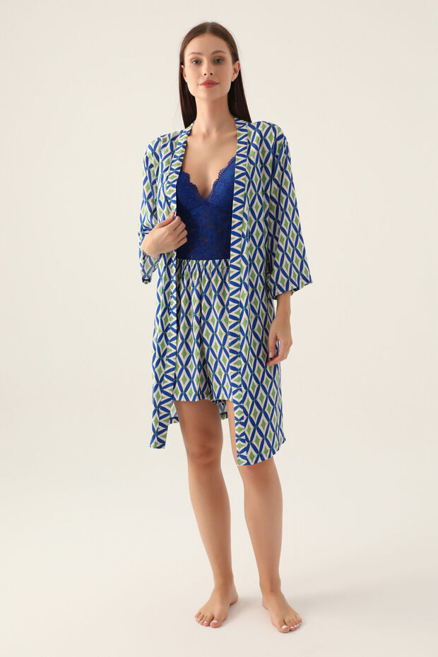 Kadın Mavi Pijama Takımı - 1