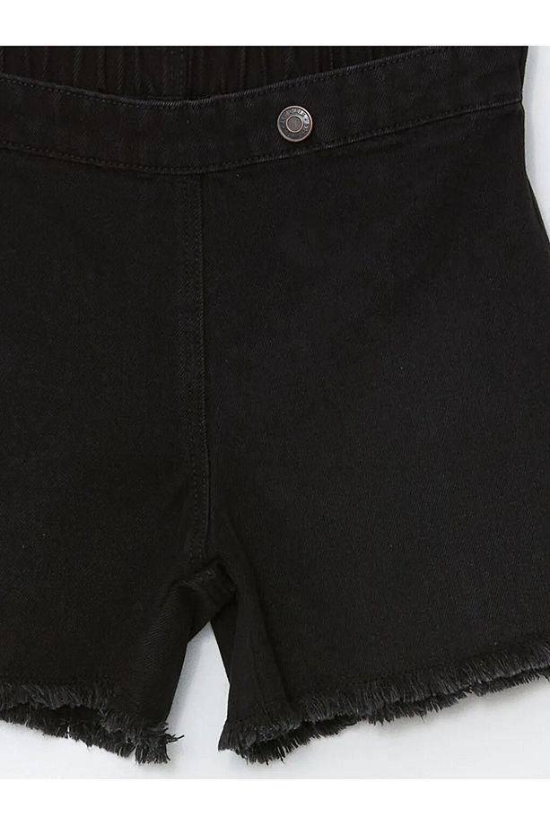 LCW Kids Beli Lastikli Kız Çocuk Jean Şort Etek - 3