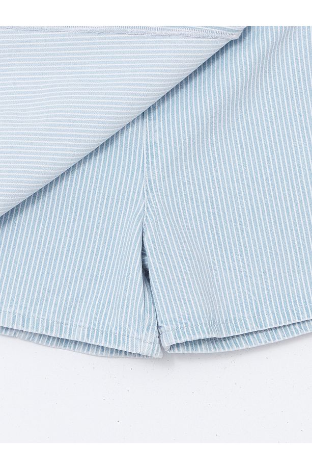 Beli Lastikli Kız Çocuk Jean Şort Etek - 3