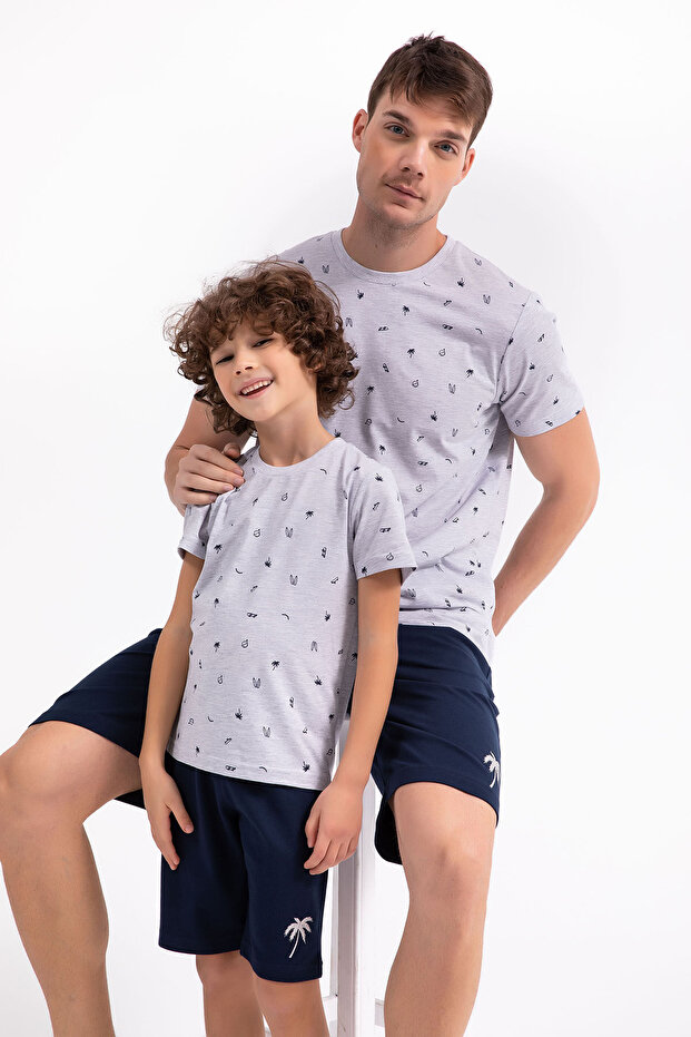 Boy's Gray Bermuda Suit - 2