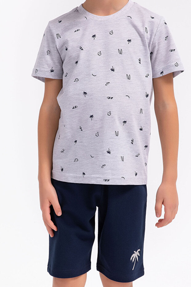 Boy's Gray Bermuda Suit - 4