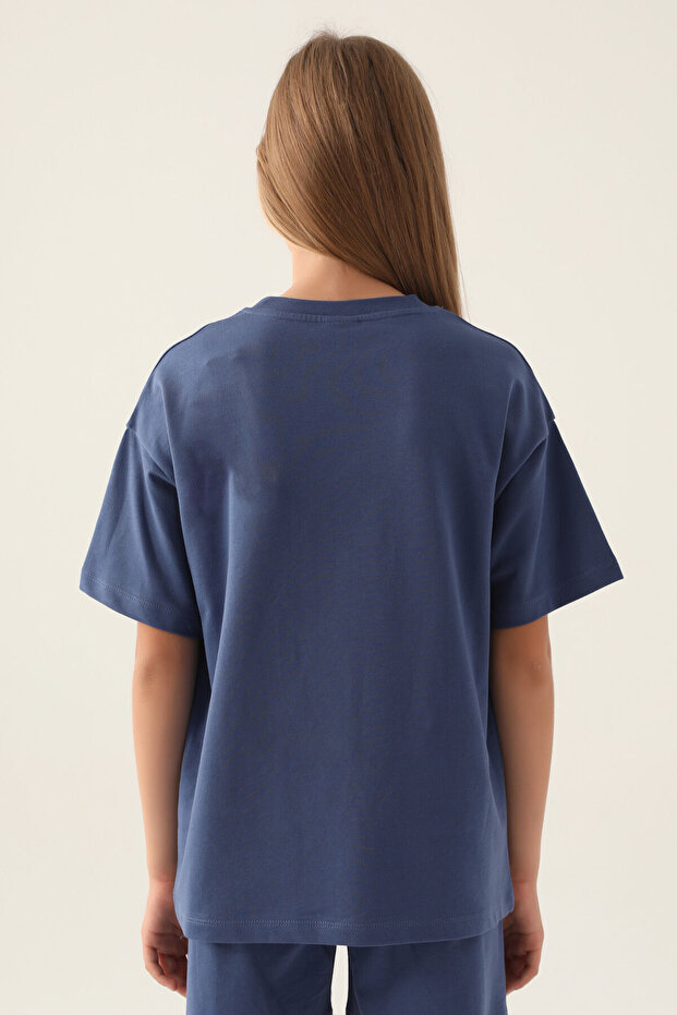 Emblem tamnoplava majica za devojčice - 4