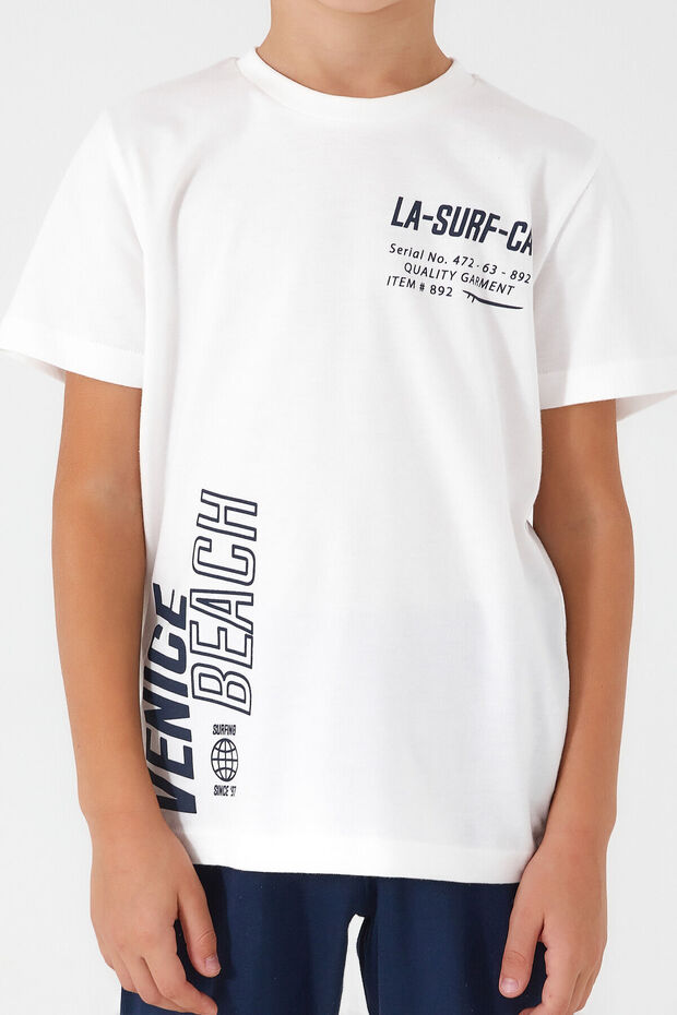 طقم بيجامة بيضاء للأولاد - 4