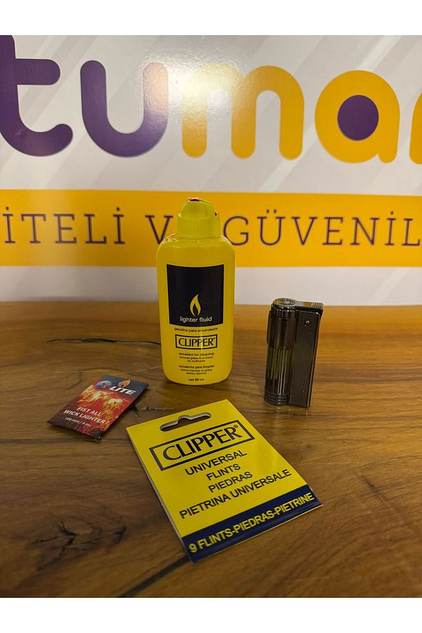 Muhtar Çakmağı  ve YArdımcı ÇAkmak Seti ( Fitil,Benzin 80 ml Teneke ve Çakmaktaşı) - 3