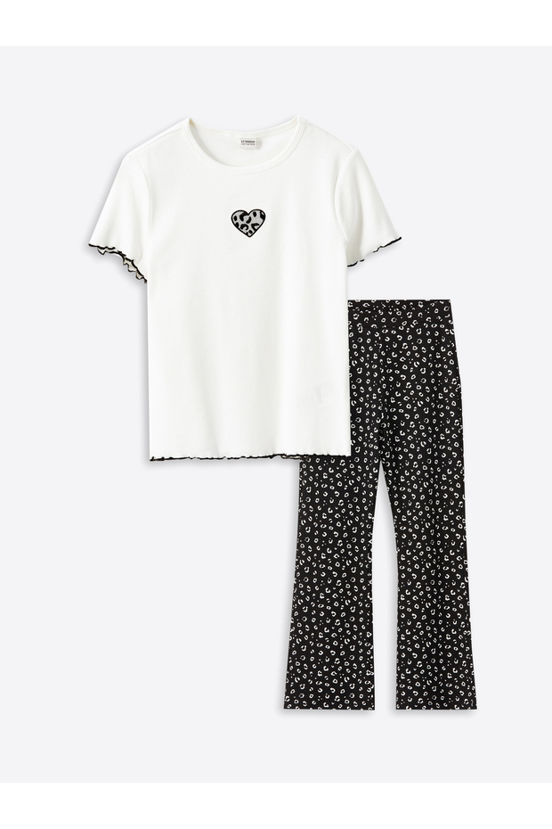 Crew Neck Girls T-Shirts and Leggings