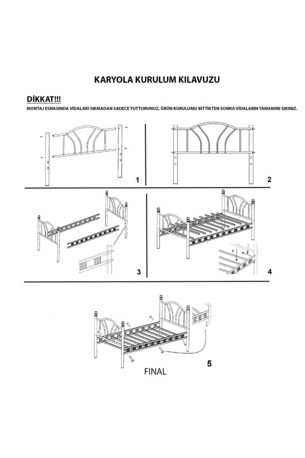 Metis Tek Kişilik Metal Karyola Siyah - 9