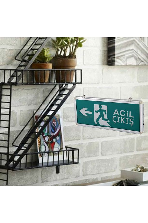 Ct-9167 3w Exit Çıkış Levhası Ledli Aşağı 3 Saat Şarjlı - 4
