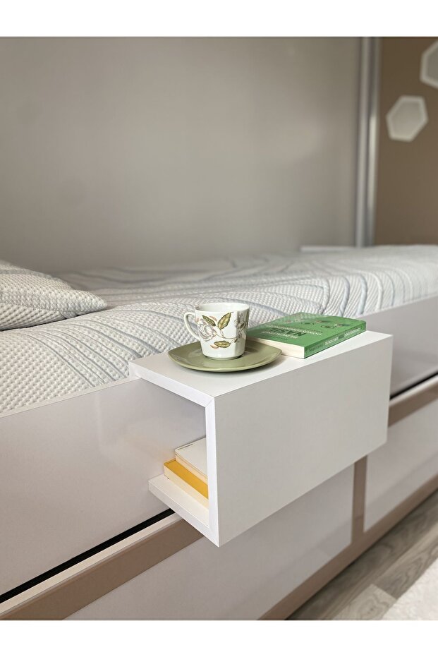 Beyaz Uçan Komodin Raf - 3