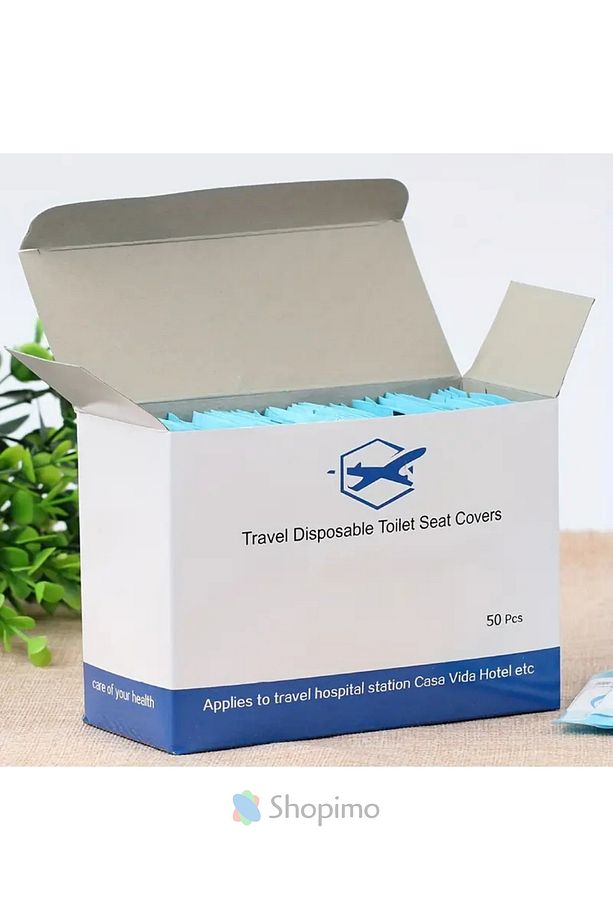 50 Adet Tek Kullanımlık Klozet Kapak Örtüsü Hijyenik Klozet Poşeti Şeffaf Cep Tipi Taşınabilir - 2