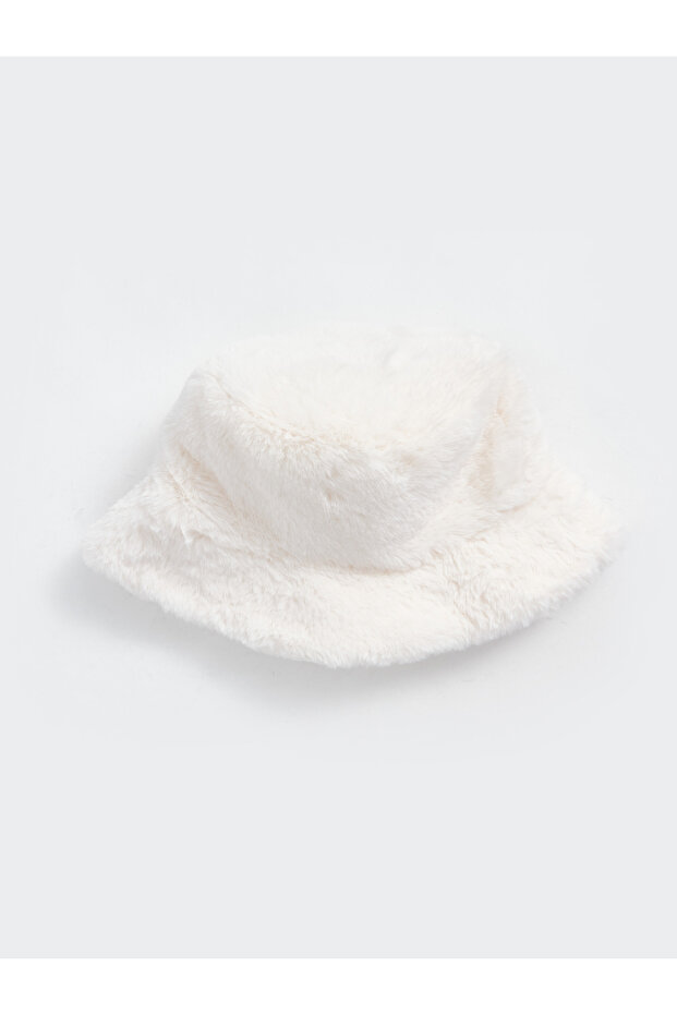 Pelüş Kadın Bucket Şapka - 2