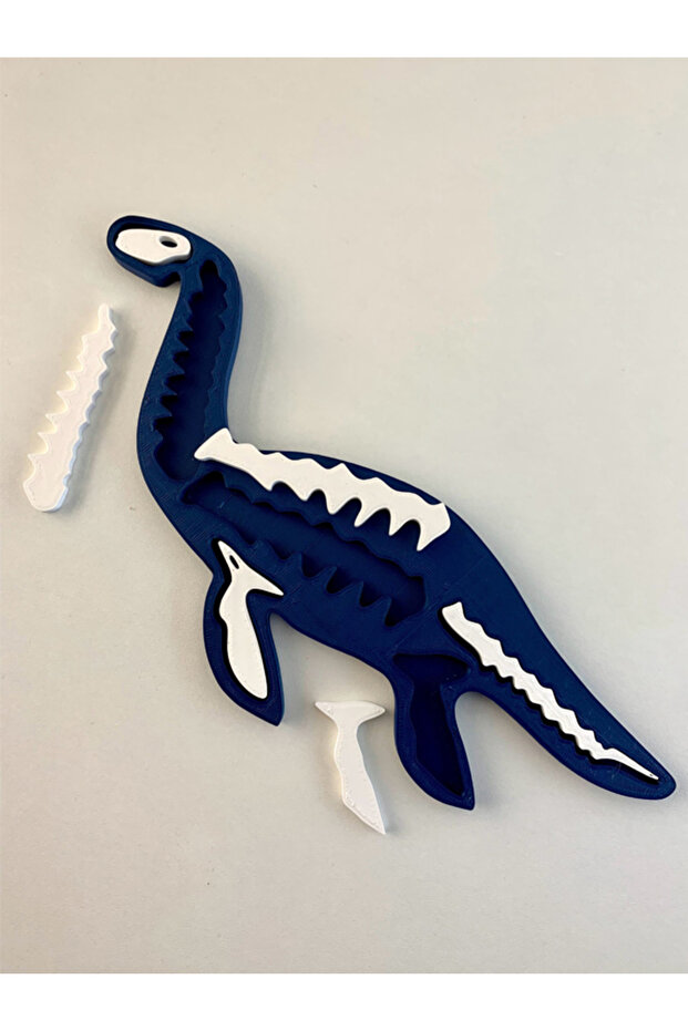 لغز تعليمي لطيف للأطفال على شكل ديناصور من Plesiosaurus