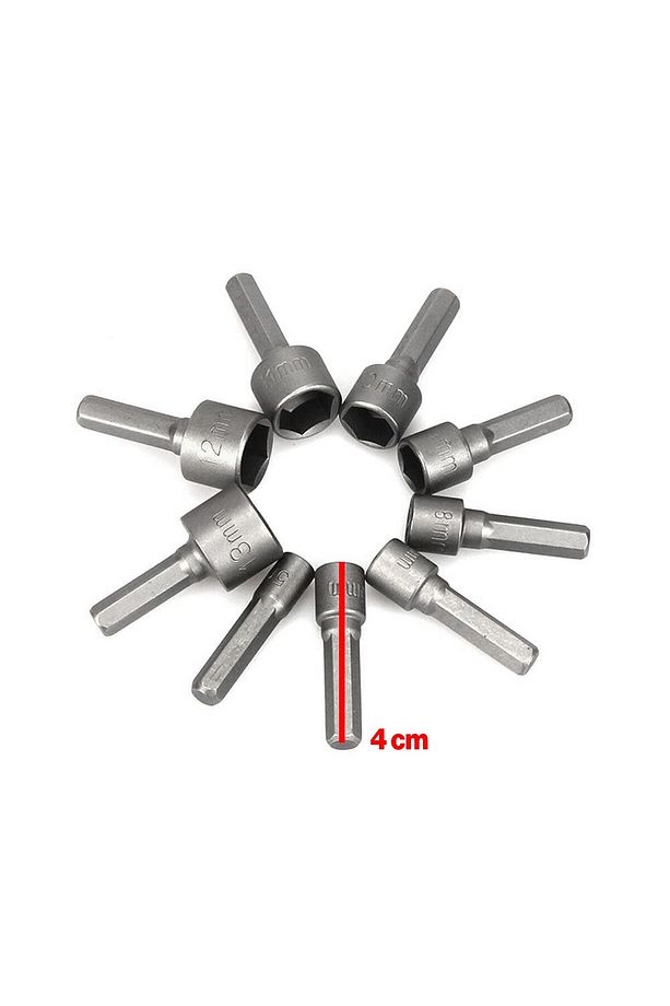 Manyetik Mıknatıslı 5 6 7 8 9 10 11 12 13 mm Somun Civata Adaptör Seti CRV Metal Matkap Uyumlu Uç - 3