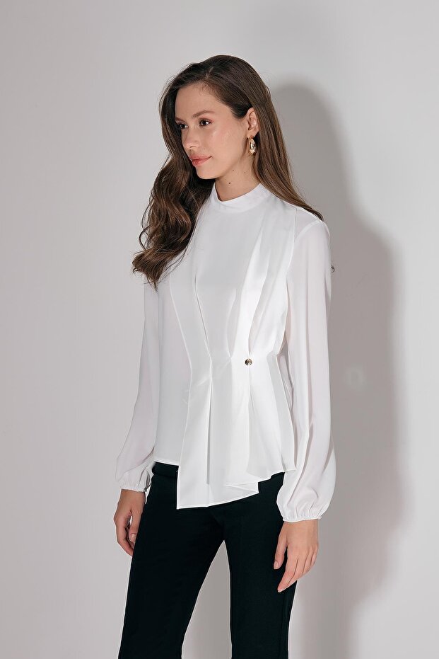 Aller Pili Detaylı Bluz - 4