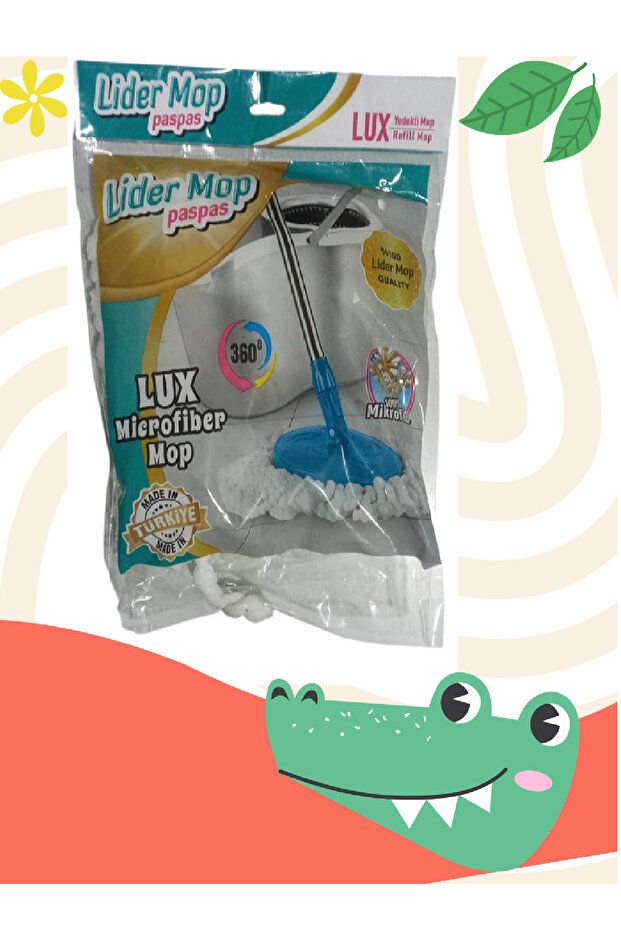 Mikrofiber Yuvarlak Mop Paspas Lux Yedek Ucu 2 Adet - 1