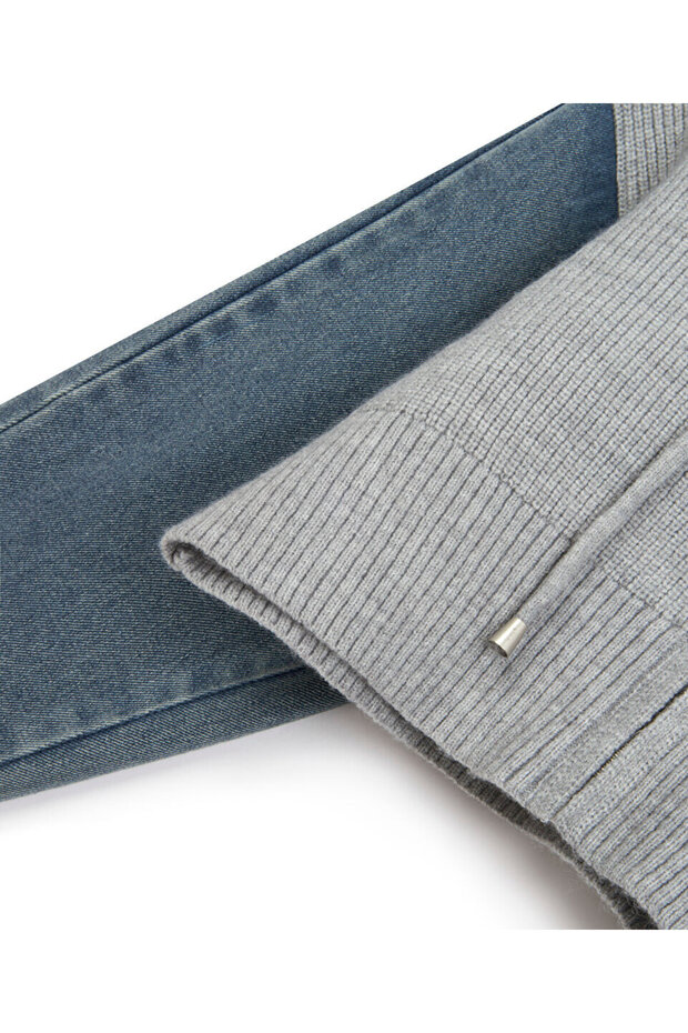 DENİM MIX TRİKO HIRKA - 4